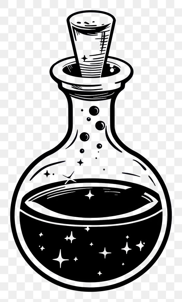 PNG Magic potion tube drawing bottle biotechnology