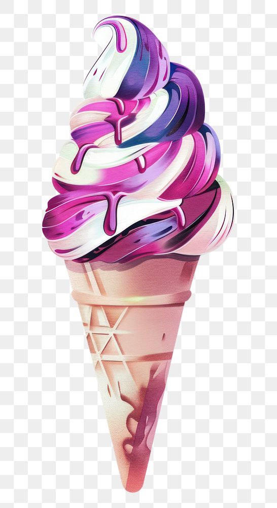 PNG Graffiti ice cream cone dessert food white background.