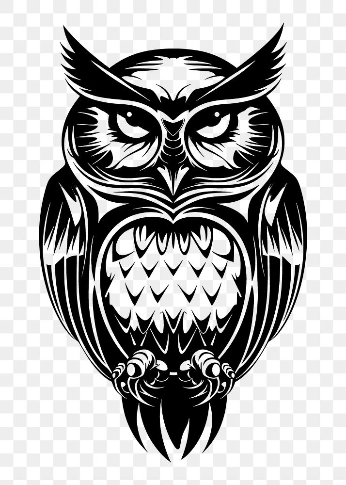 PNG Owl black white background creativity.