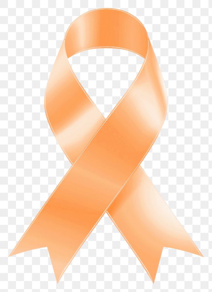 PNG Pastel orange gradient Ribbon cancer accessory letterbox mailbox.