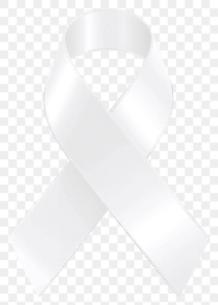 PNG White gradient Ribbon cancer accessories accessory tie.