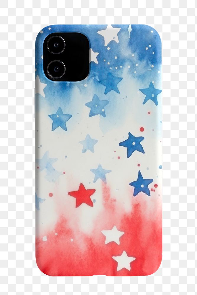 PNG 4th of July phone case, transparent background