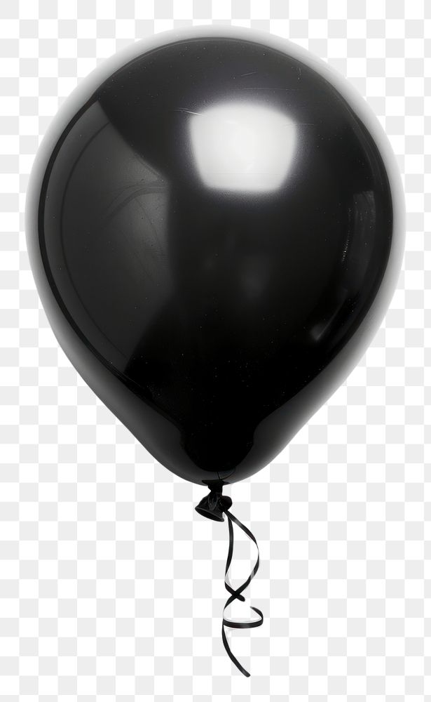 PNG Black balloon celebration anniversary accessories.