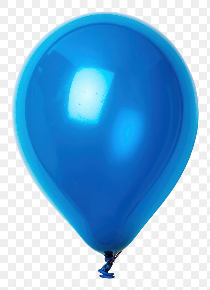 PNG Blue balloon white background celebration anniversary.