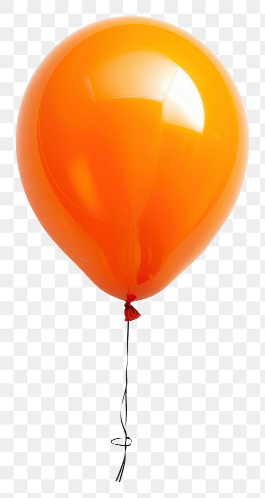 PNG Orange balloon white background anniversary celebration.
