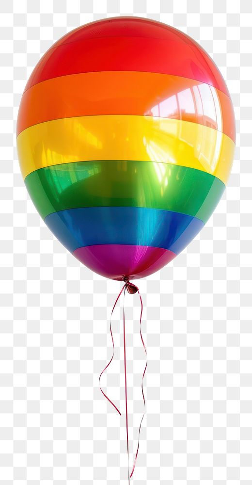 PNG Rainbow balloon white background celebration anniversary.