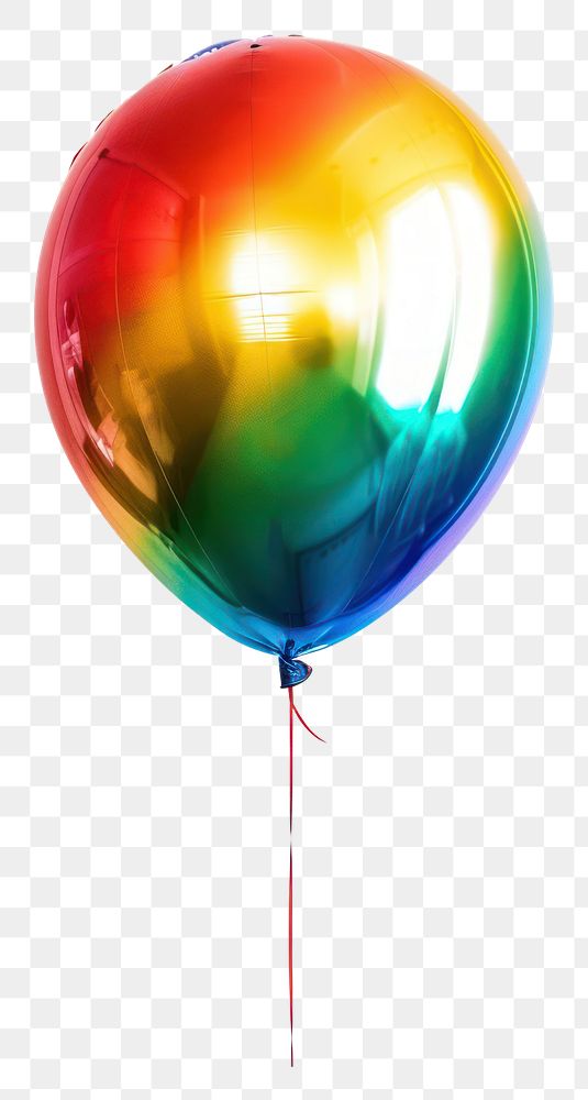 PNG Rainbow balloon white background celebration anniversary.