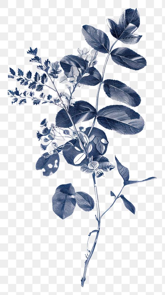 PNG Foliage drawing sketch plant.
