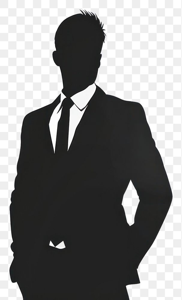 PNG Businessman silhouette clip art tuxedo adult black.
