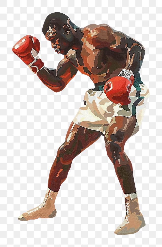 PNG  Boxing punching person sports.
