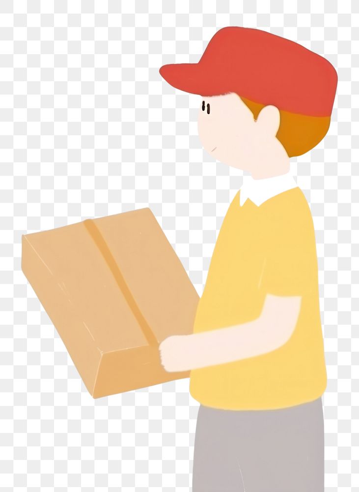 PNG Delivery cardboard clothing package.