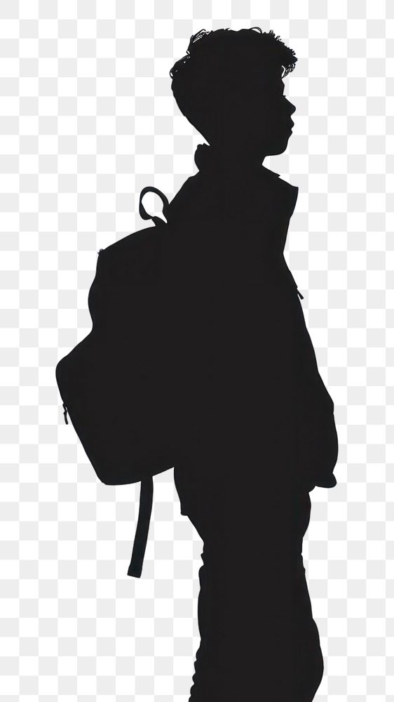 PNG One of student silhouette clip art backpack person human.