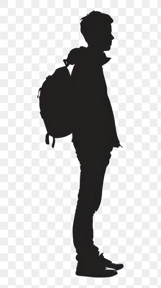 PNG One of student silhouette clip art clothing apparel walking.
