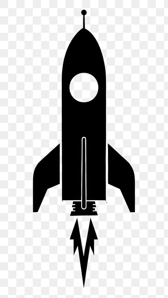 PNG Rocket silhouette clip art rocket weaponry stencil.