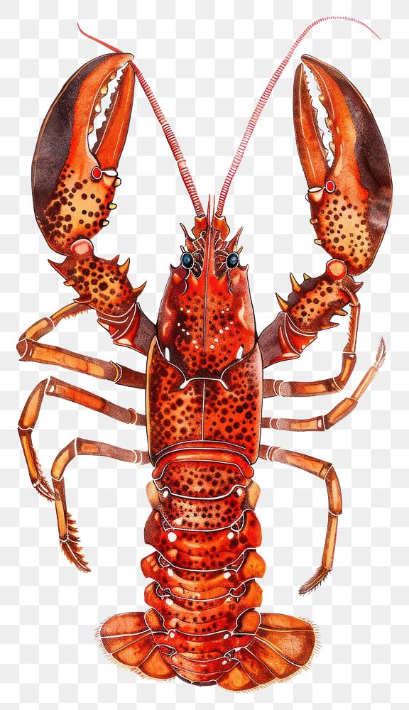 PNG Lobster invertebrate seafood animal.