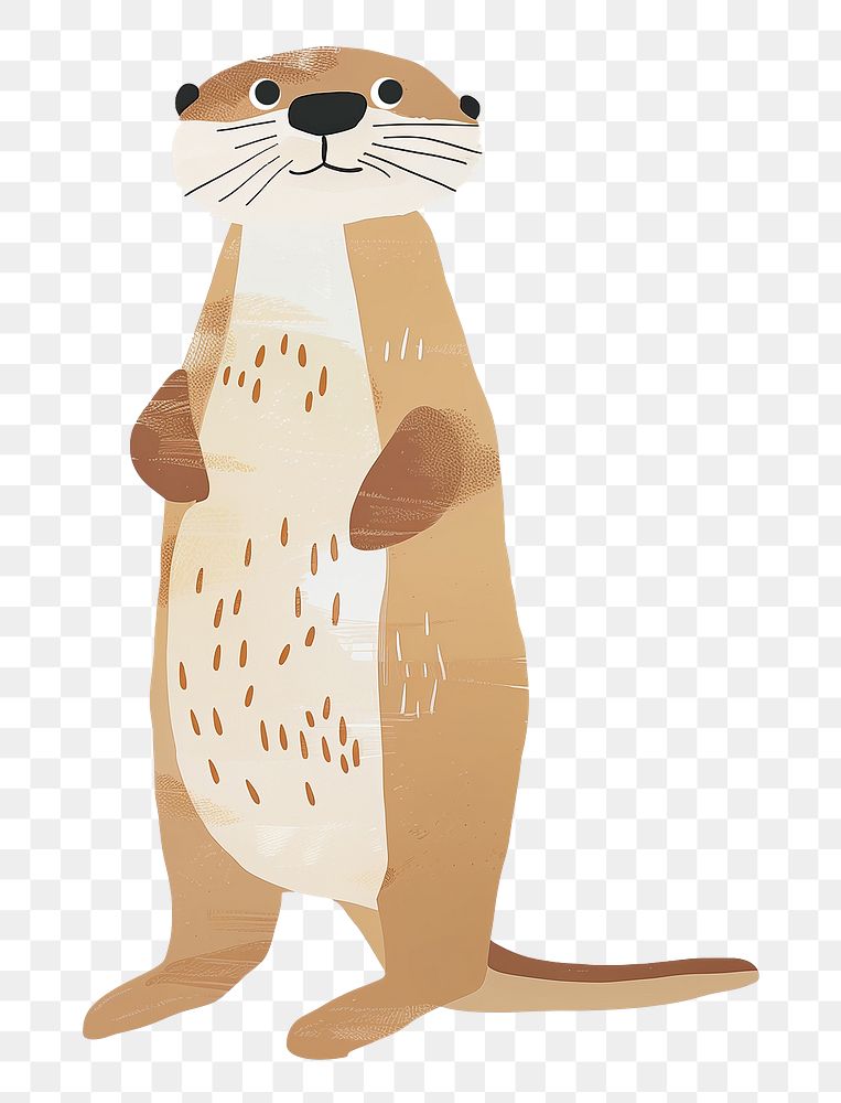 Otter png cute animal, transparent background