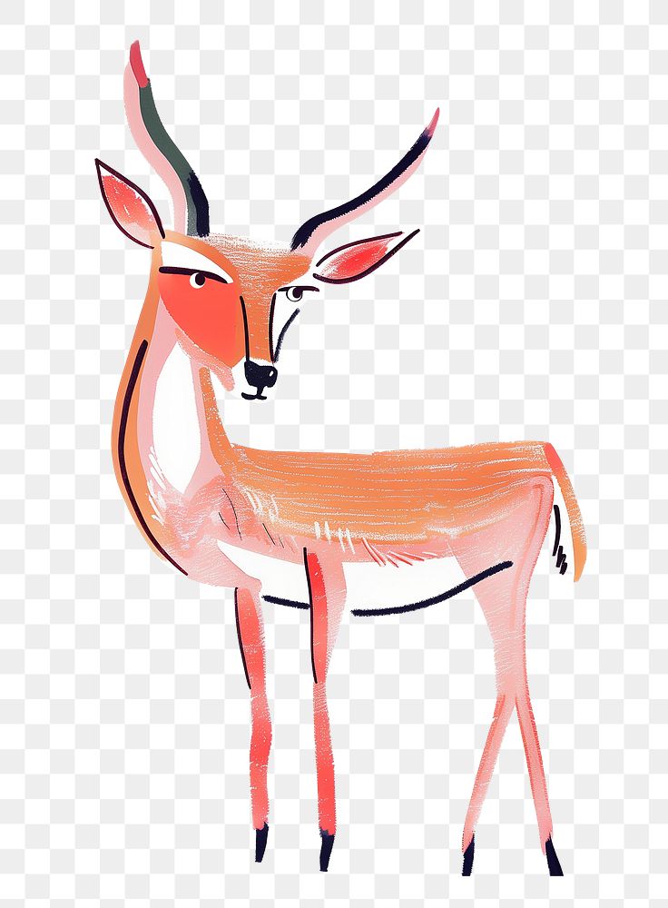 Impala png cute animal, transparent background