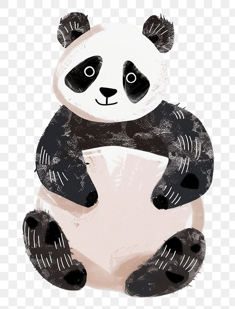 Panda bear png cute animal, transparent background