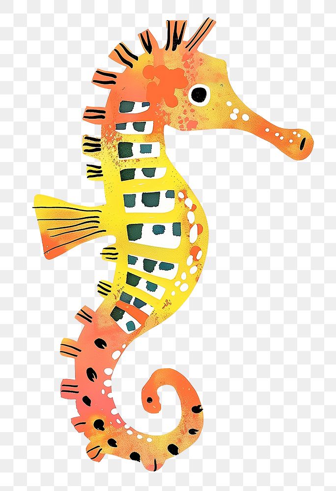 Seahorse png cute animal, transparent background