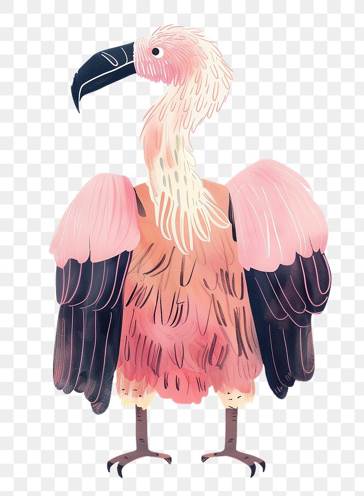 Vulture png cute animal, transparent background
