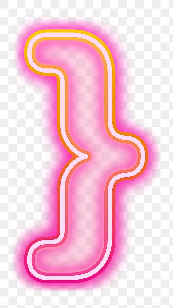 PNG curly bracket pink neon design, transparent background