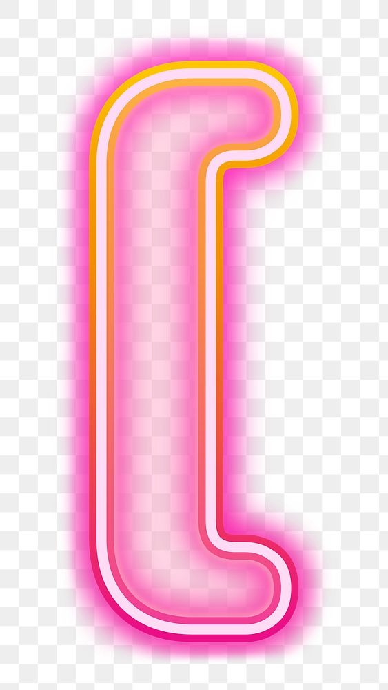 PNG square bracket pink neon design, transparent background
