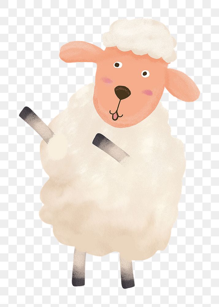 Sheep png farm animal digital art, transparent background