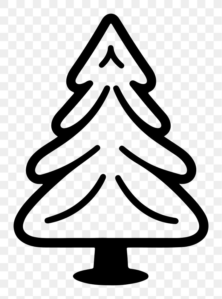 Tree png line art, transparent background