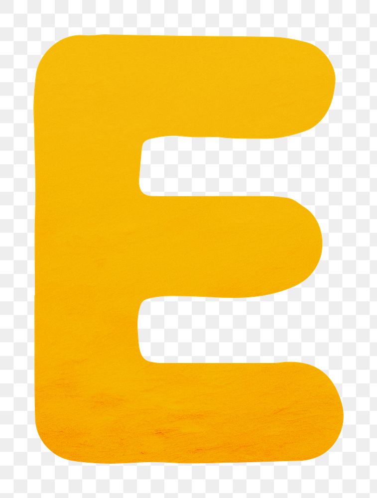 PNG yellow letter E  alphabet, transparent background