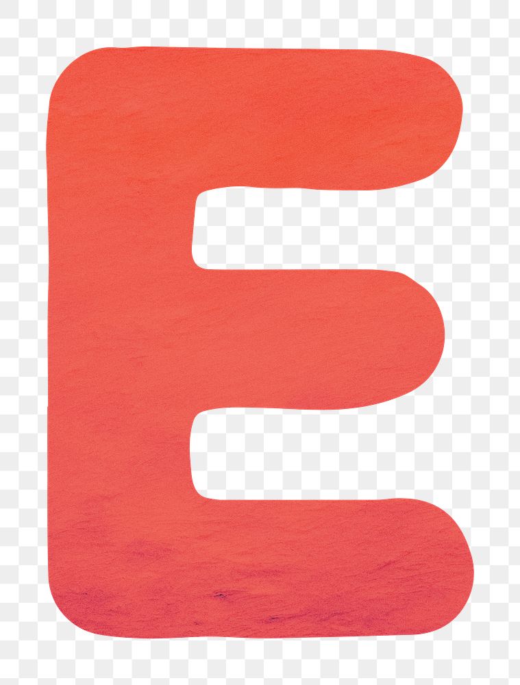 PNG red letter E  alphabet, transparent background