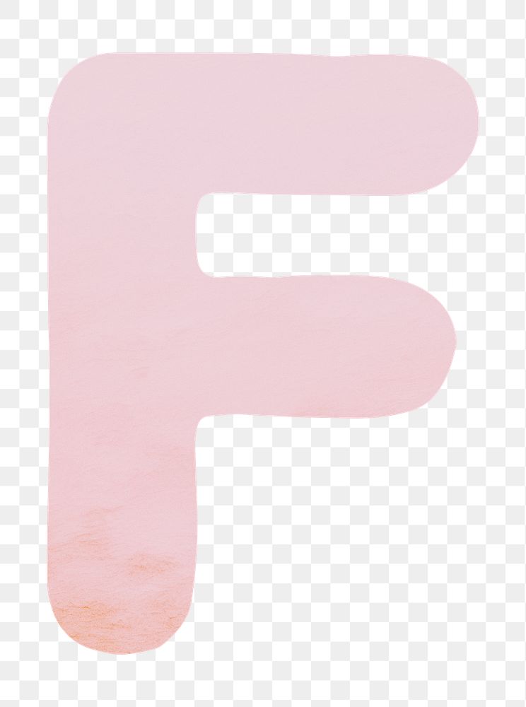 PNG pink letter F  alphabet, transparent background