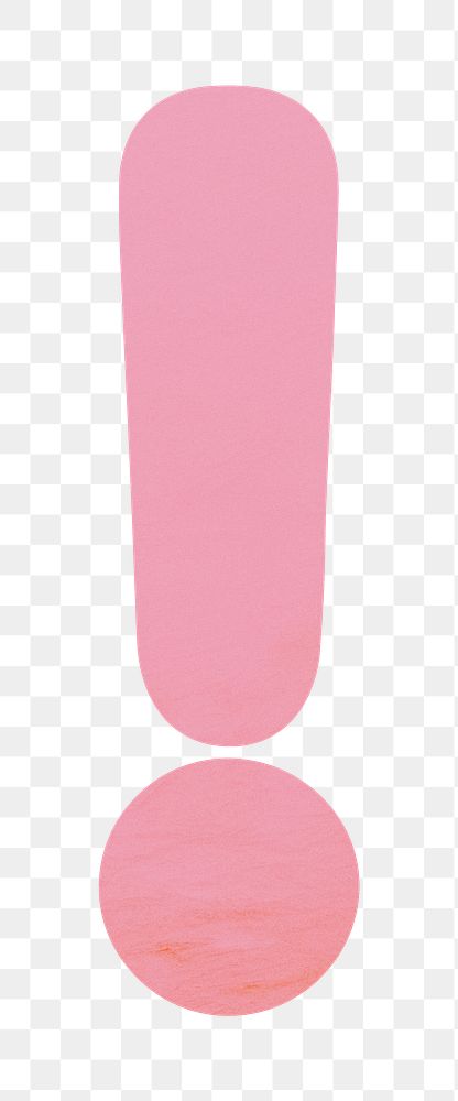 PNG pink exclamation mark sign, transparent background