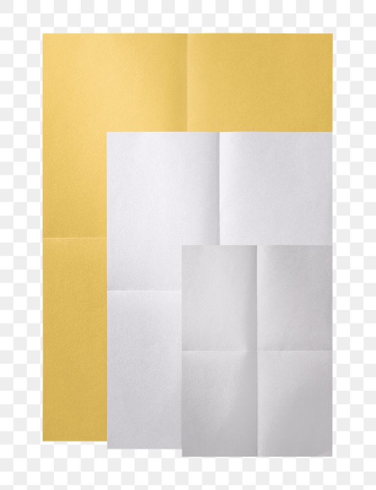 PNG fold posters, transparent background