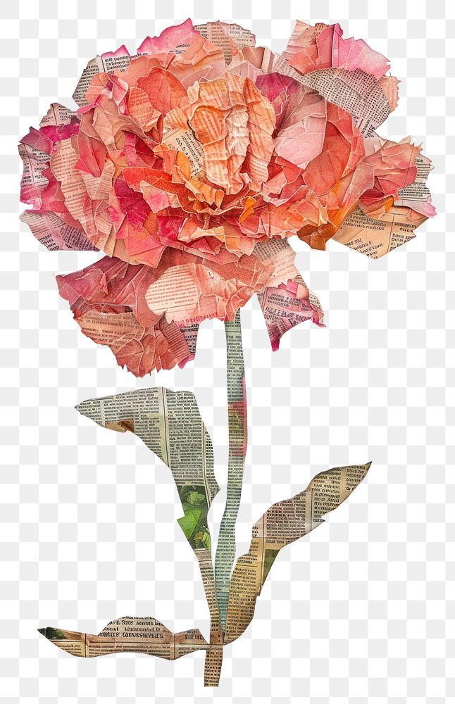 PNG Carnation paper blossom flower.