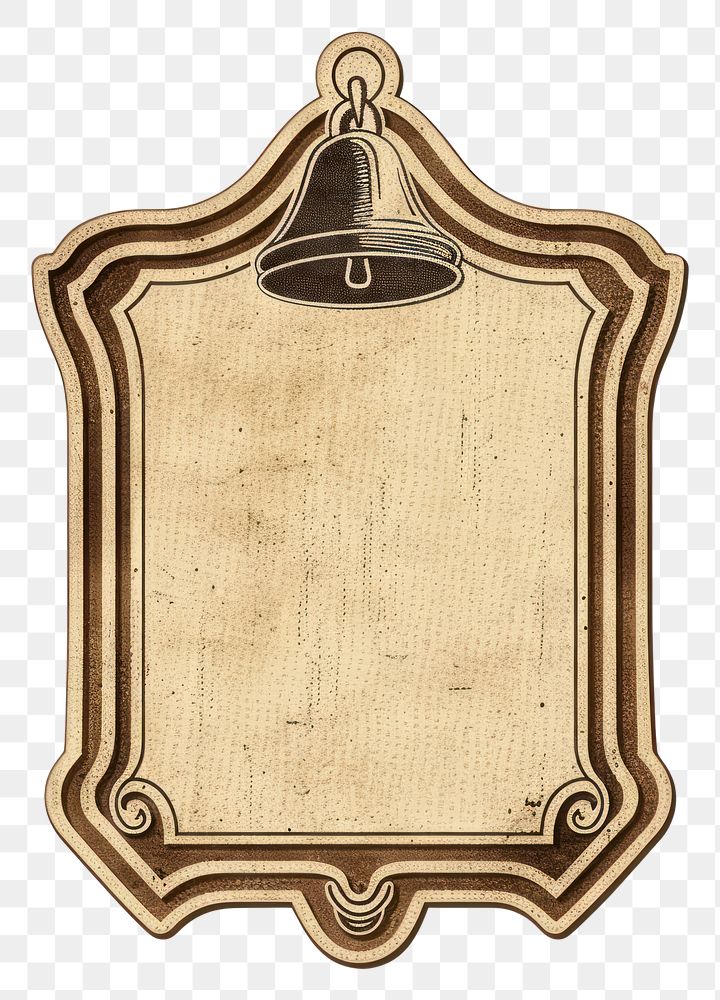 A bell shape ticket letterbox mailbox plaque.