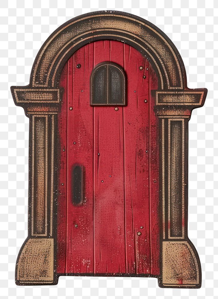 Door shape ticket architecture arched wood
