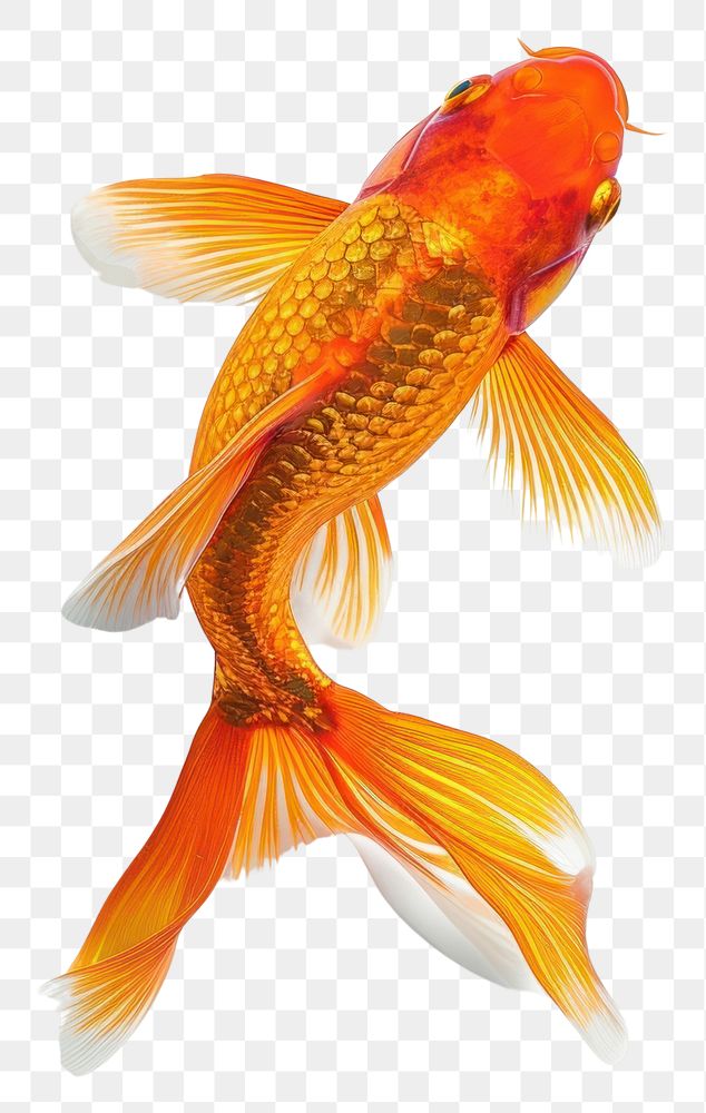 PNG Goldfish isolated on white background goldfish animal sea life