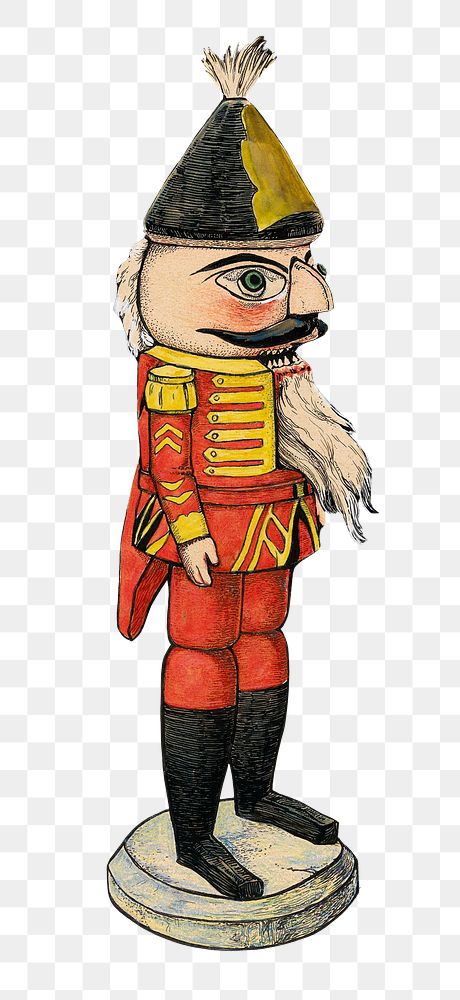 Nutcracker png sticker, vintage illustration on transparent background. Remixed by rawpixel. 