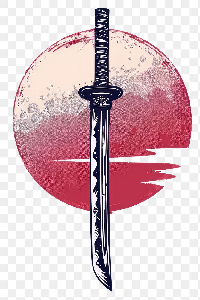 PNG Boho aesthetic katana logo weapon weaponry dagger.