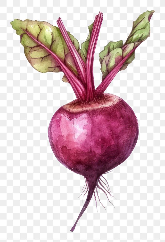 PNG An isolated fresh beetroot illustration watercolor vegetable.