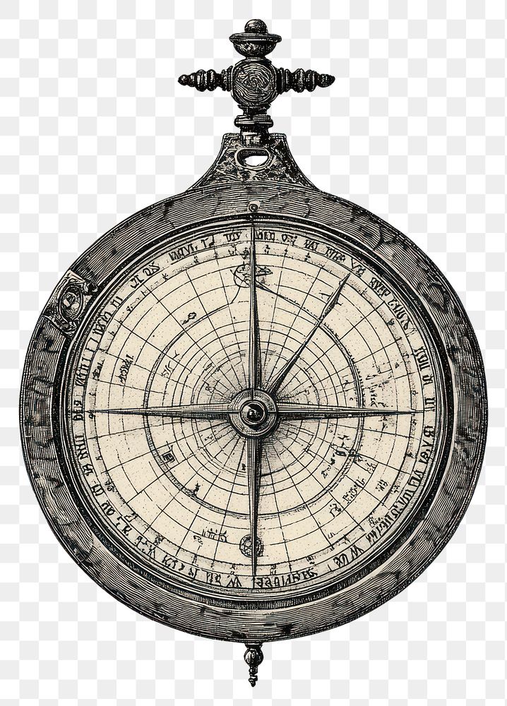 PNG Astrolabe illustration vintage architecture.