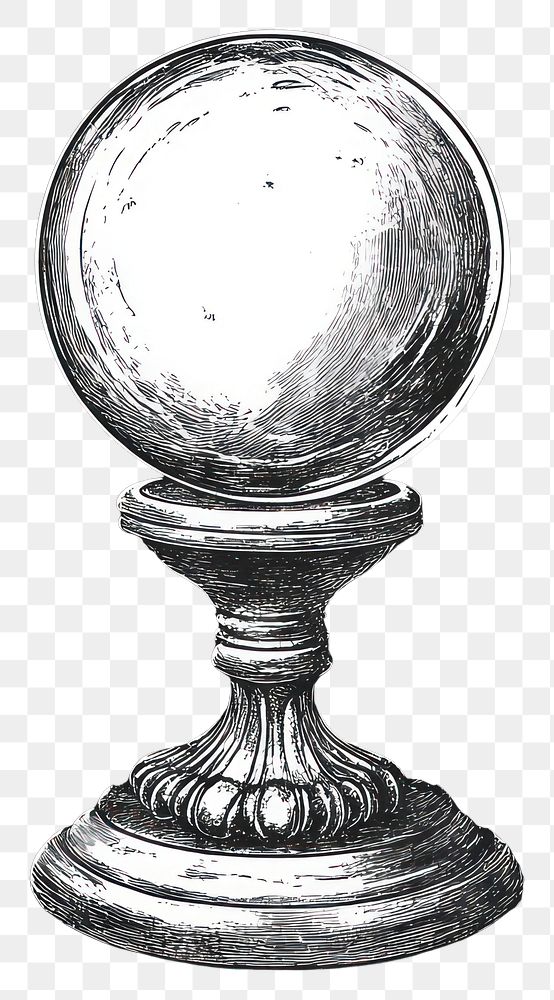 PNG Crystal ball illustration vintage crystal.