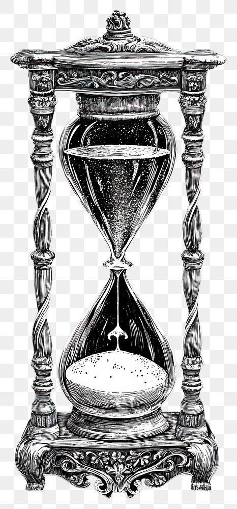 PNG Hourglass hourglass illustration vintage.