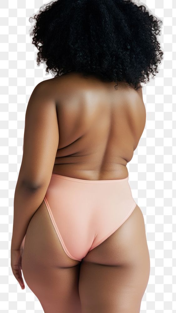 PNG Woman lower back skin empowerment positivity body.