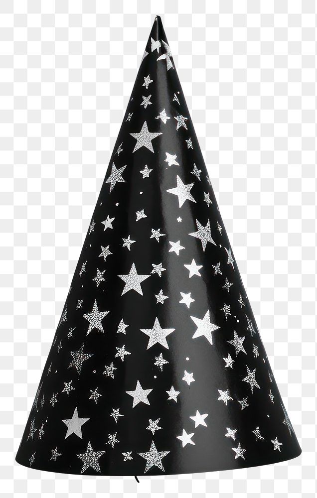 PNG Party hat pattern black white.