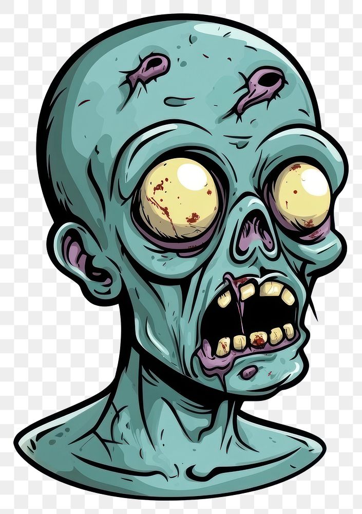 PNG Zombie art illustration drawing.