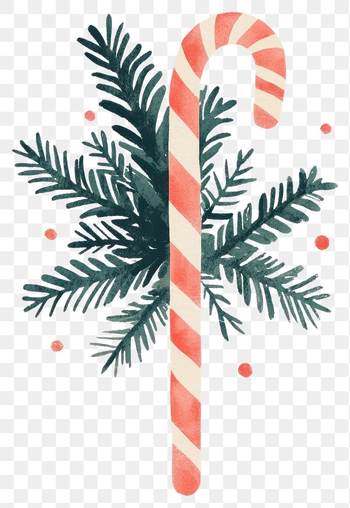 PNG Candy cane illustration christmas holiday.