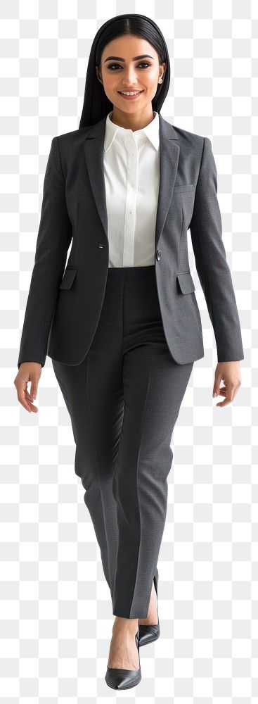 PNG Muslim businesswoman suit professional wear.