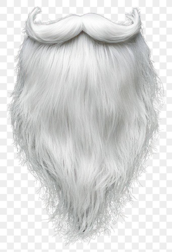 PNG White Santa claus beard background isolated white.