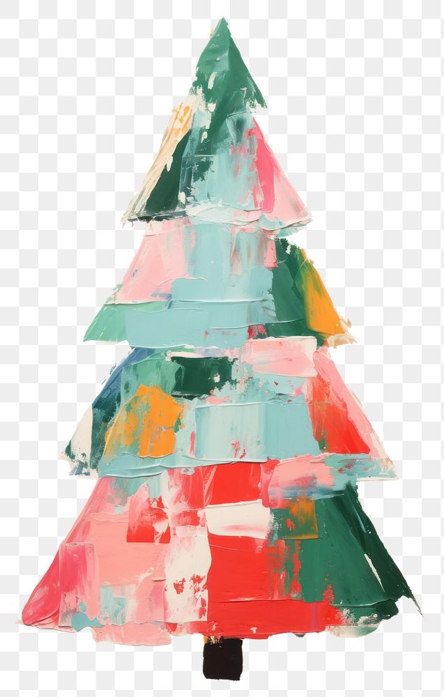 PNG Christmas tree art christmas painting. 